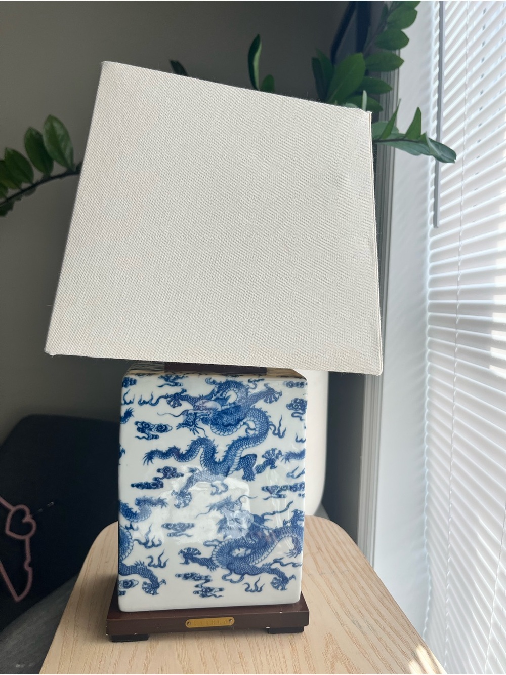 Ralph Lauren Home Blue and White Dragon Ceramic Table Lamp